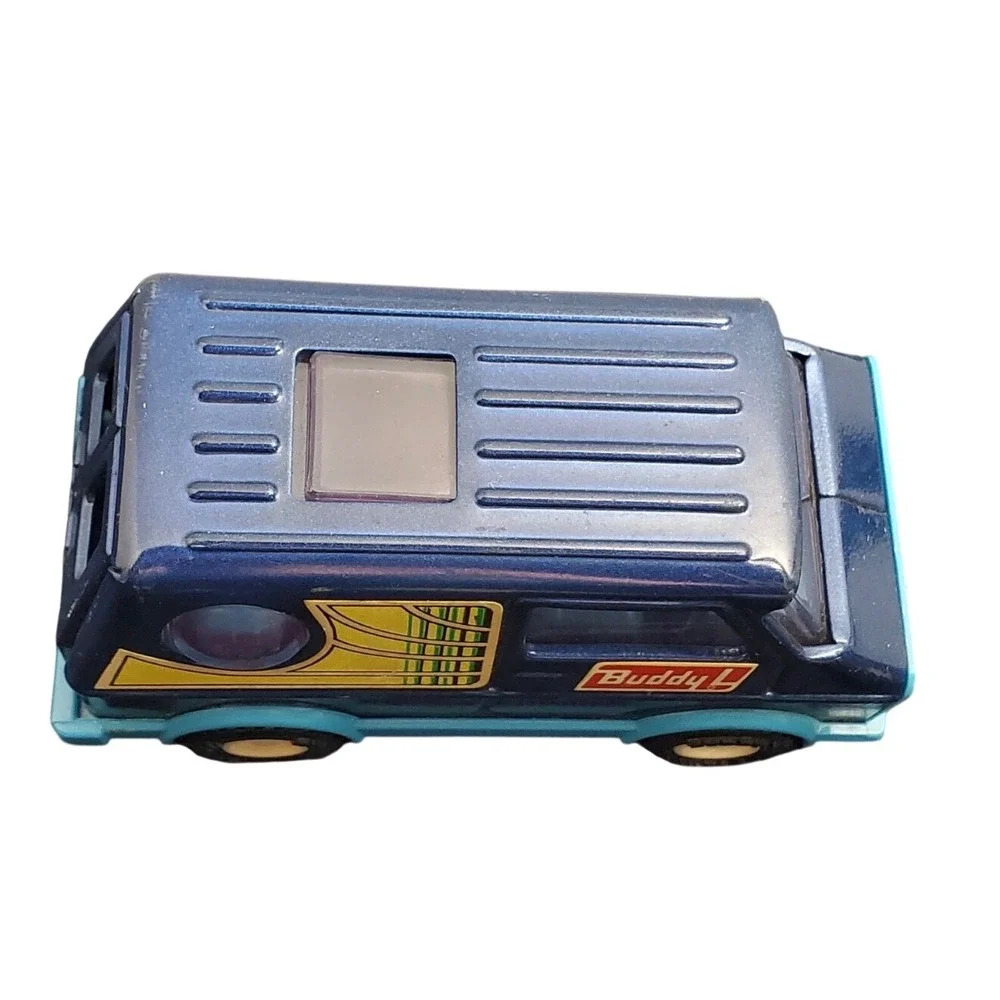 Vintage Buddy L Brute Blue Diecast Van‎ Japan Bubble Window Retro Toy
